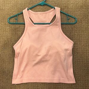 Lululemon Ebb To Street cropped tank. Pink. Size 8